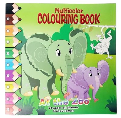 Multi-Colouring Book - At The Zoo Elephants