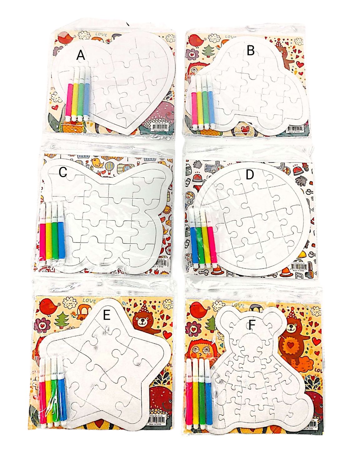 Colour Your Own Puzzle assorted  Designs