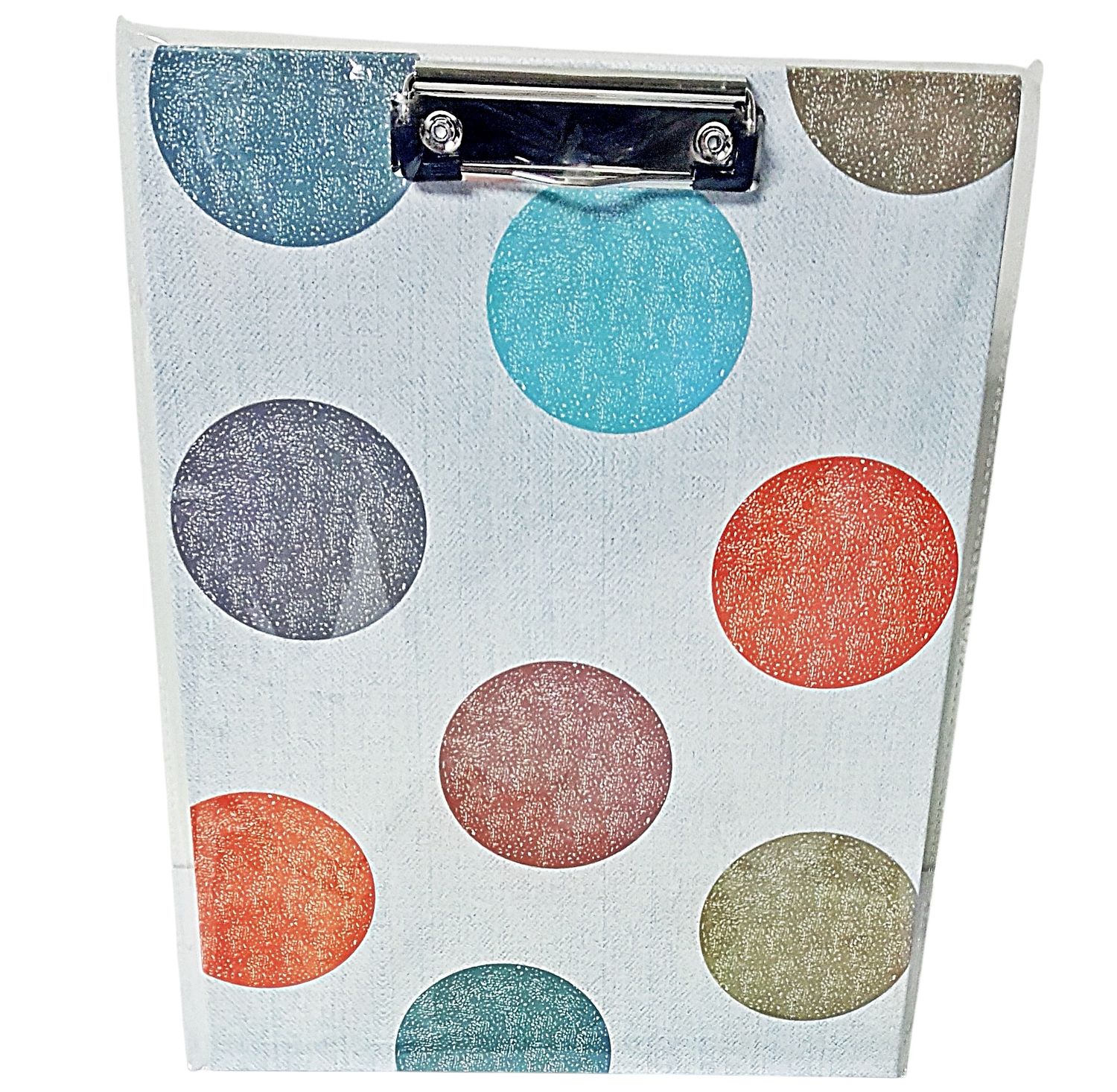 Clip Board - Pale Turquoise Polka Dot