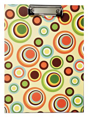 Clip Board - Peach Multi Circle