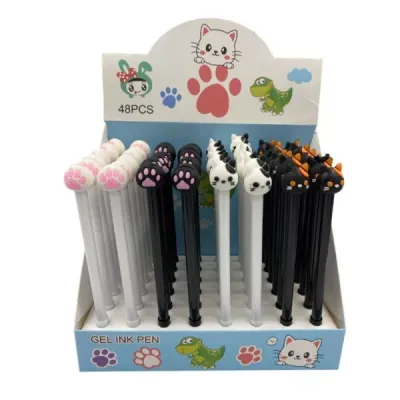 Kitty &amp; Paw Print Pen 48P