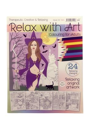 Relaxing With Art 24 page Adult Colouring SALE