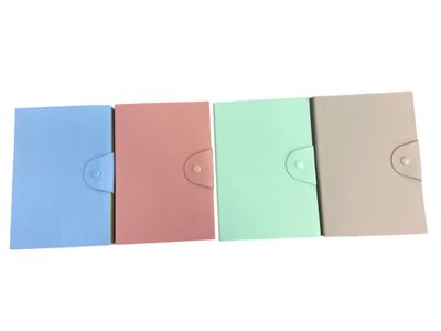 Plain Bright Colour Soft Notebook with Clip A5 16PC