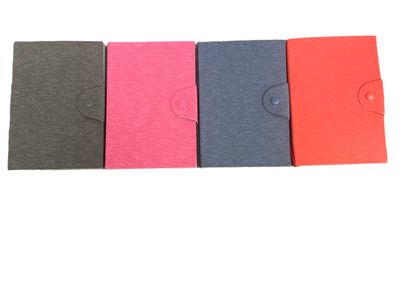 Plain Dark Colours Flexi Hard Cover Notebook with Clip A5 16PC
