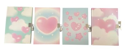 A5 Lock Up N/book Hearts