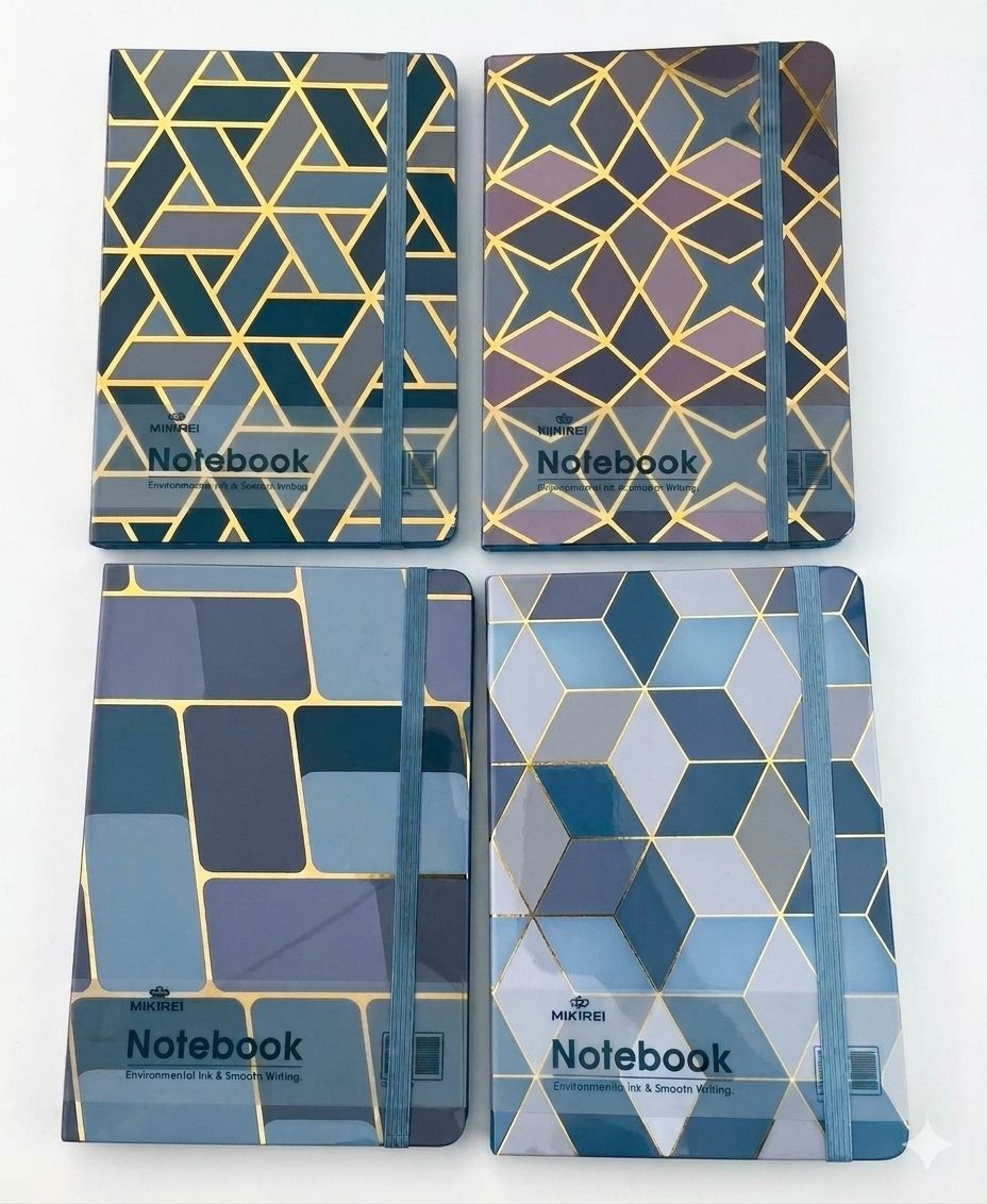 A5 Note Book Gold Edged Pattern 12PC