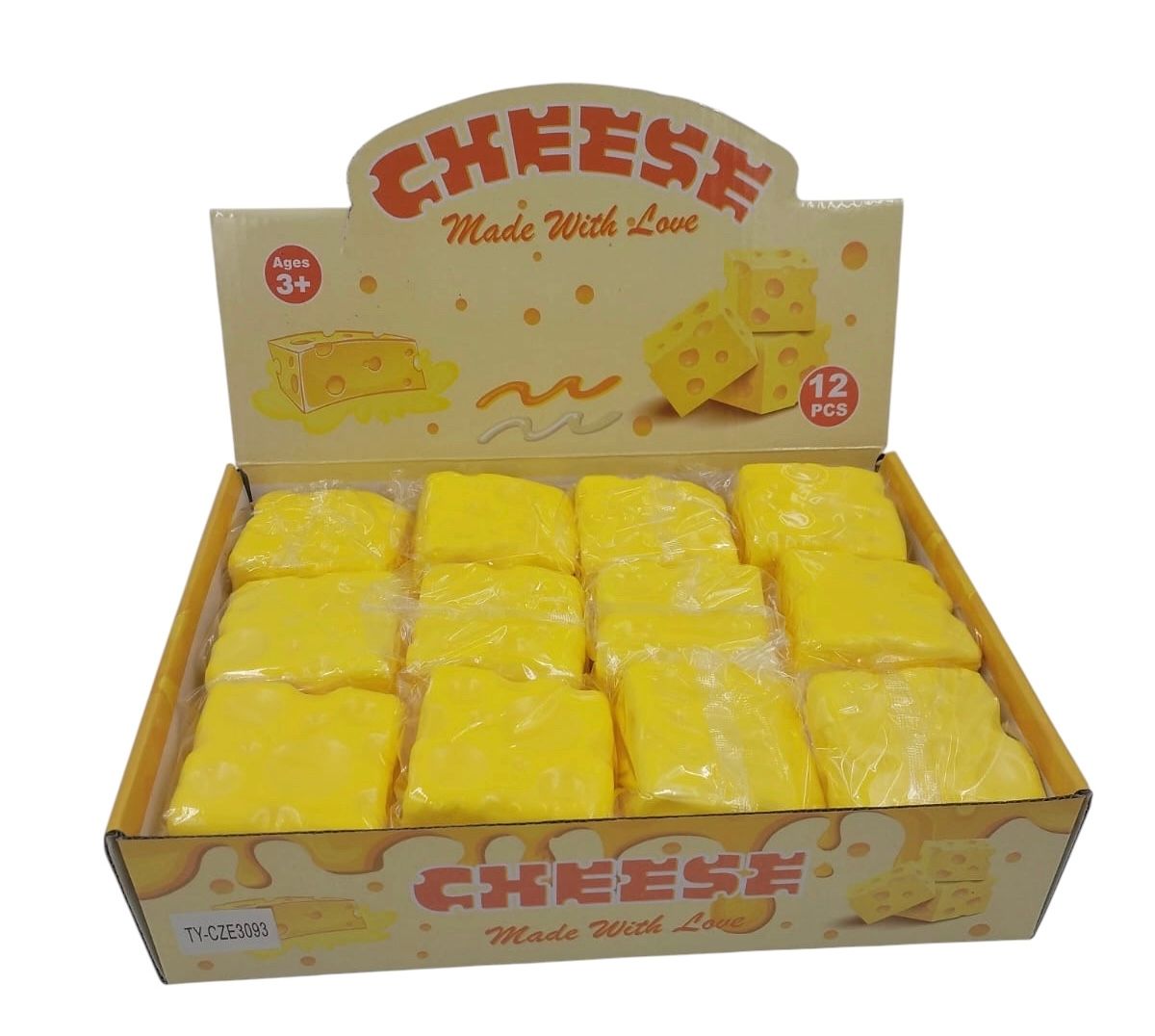 SQUISHY CHEESE 12PC