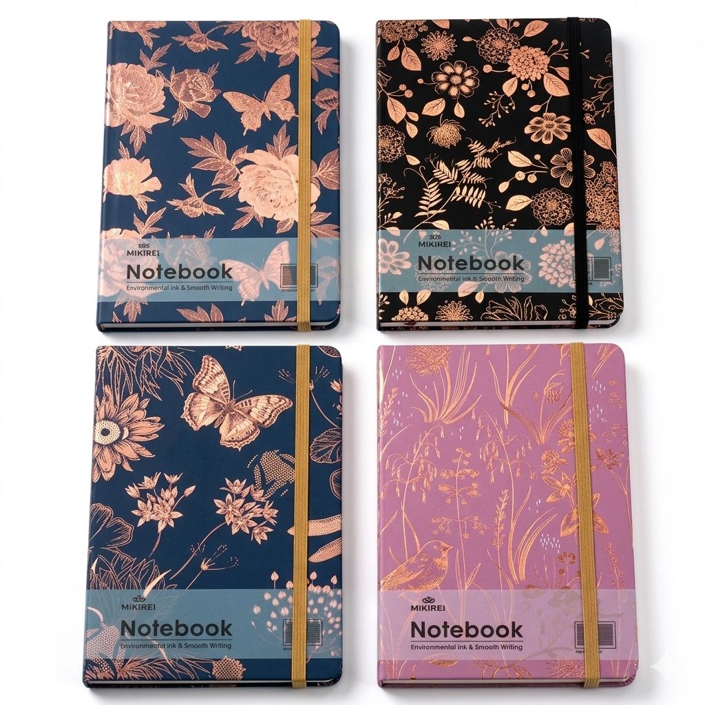 A5 Note Book Gold Edged Butterflies 12PC
