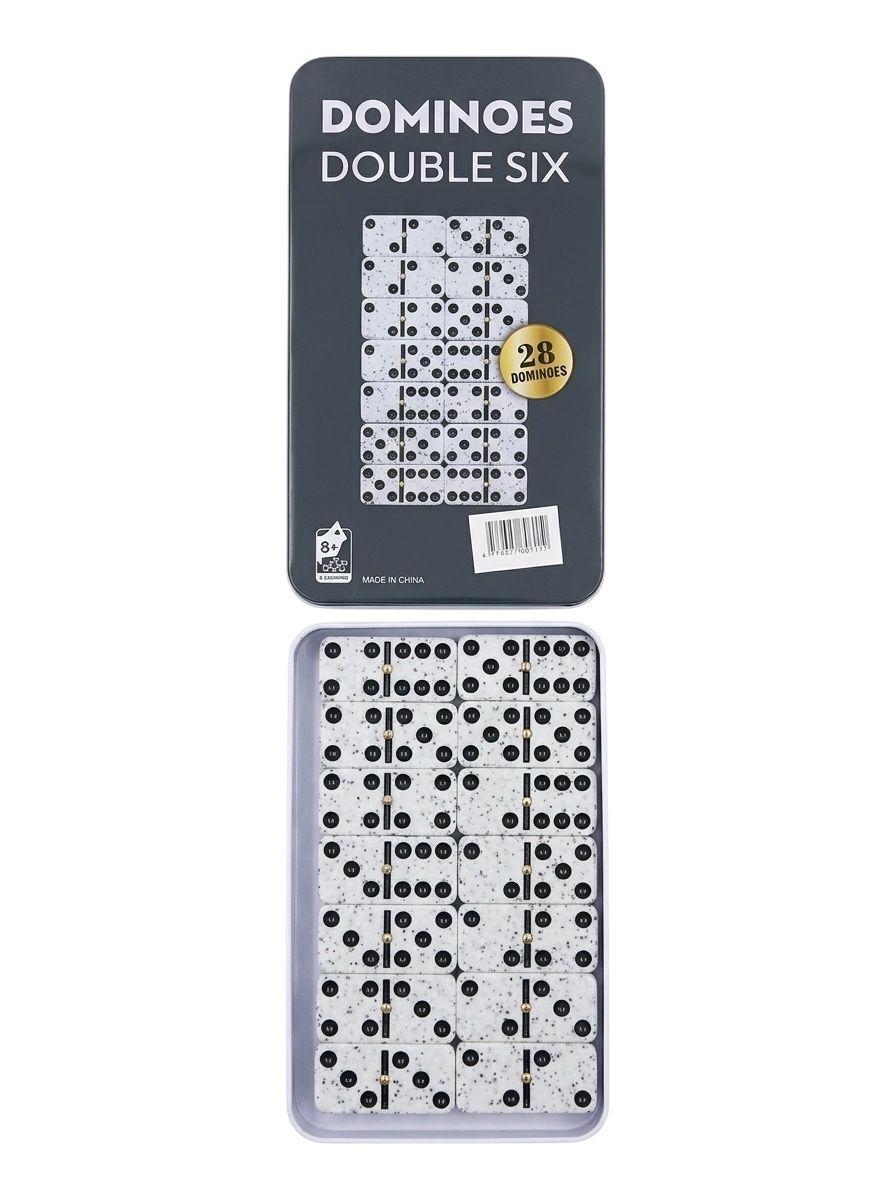 DOMINOES SET IN TIN