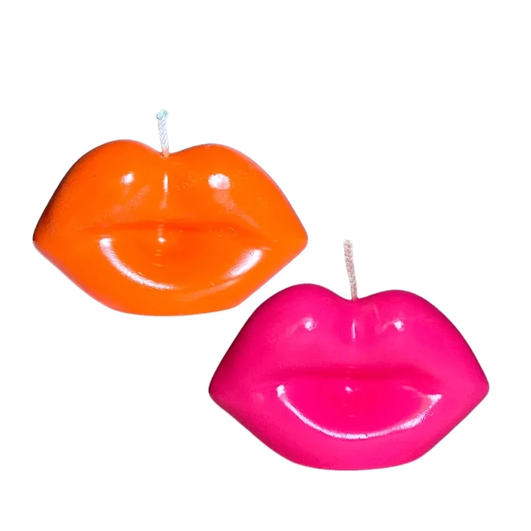 Neo Candle Kiss Me Lips Candle - Set of 2