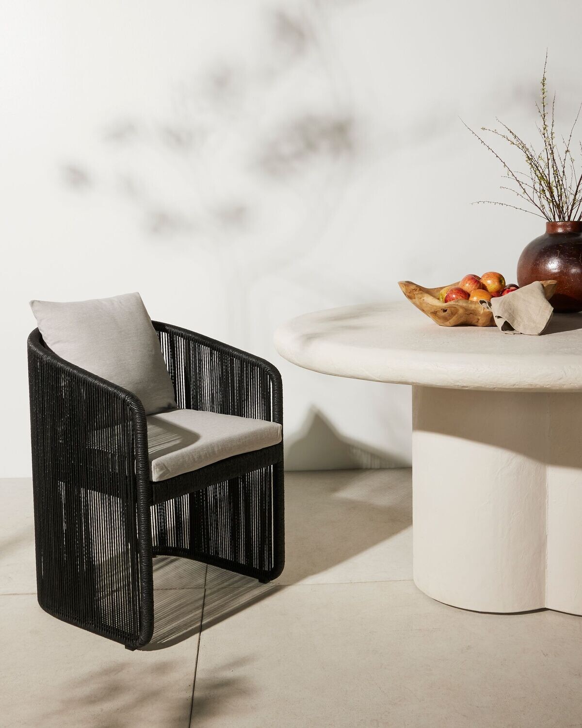 Mina Black/Grey Outdoor Dining Chair