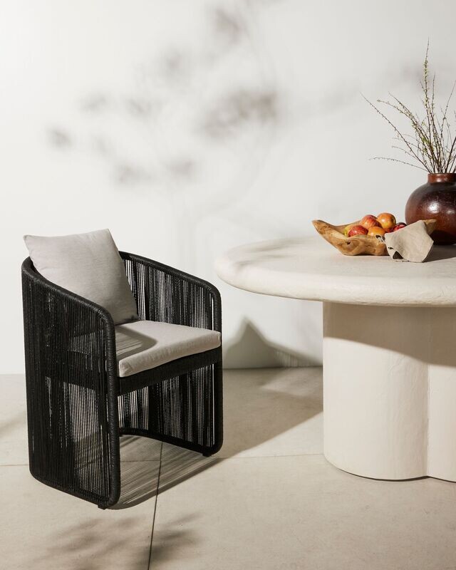 Mina Black/Grey Outdoor Dining Chair