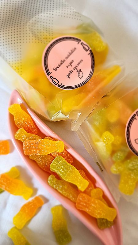 Bouteilles acidulées agrumes 200g
