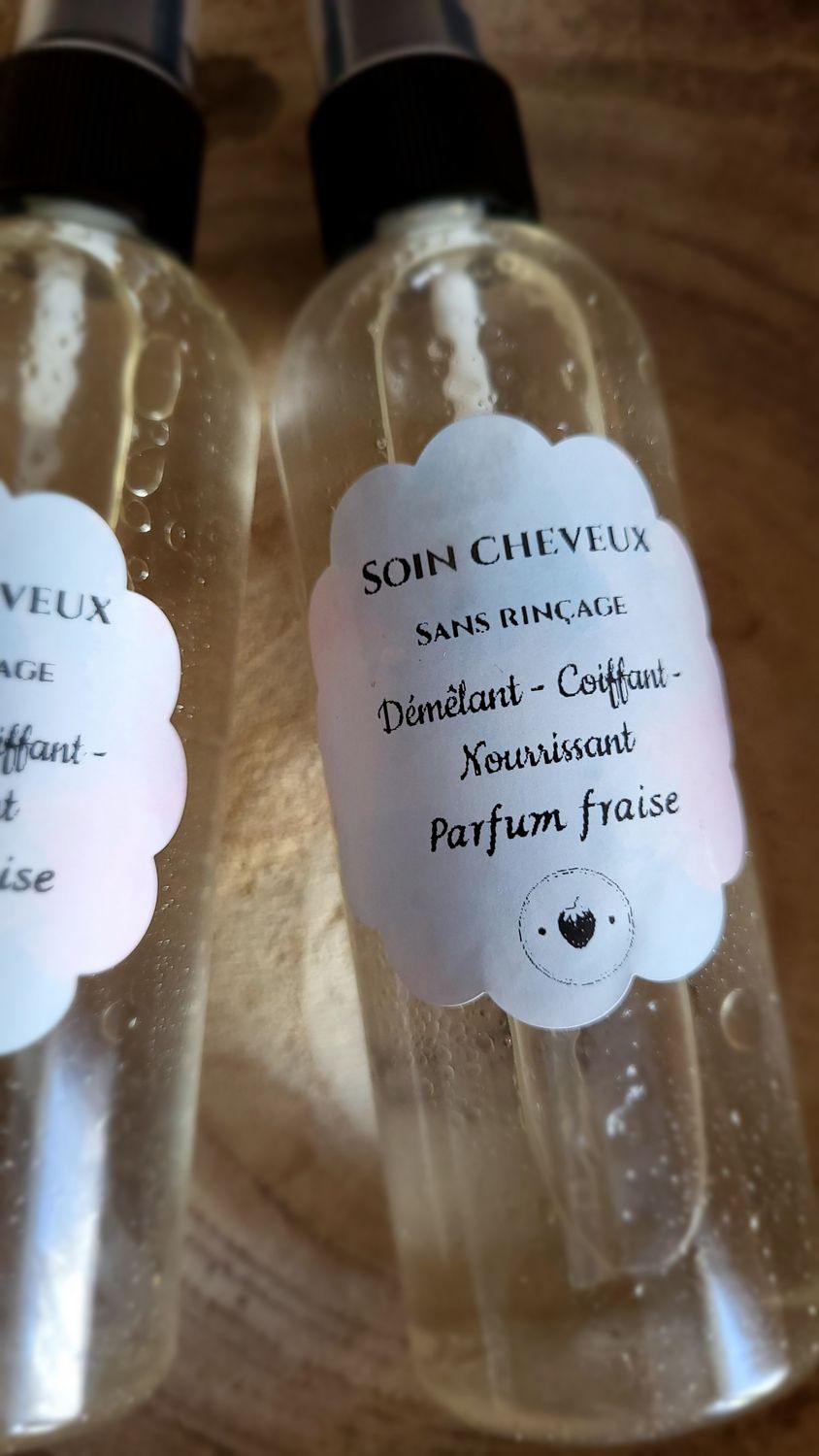 Spray soin pour cheveux parfum fraise
