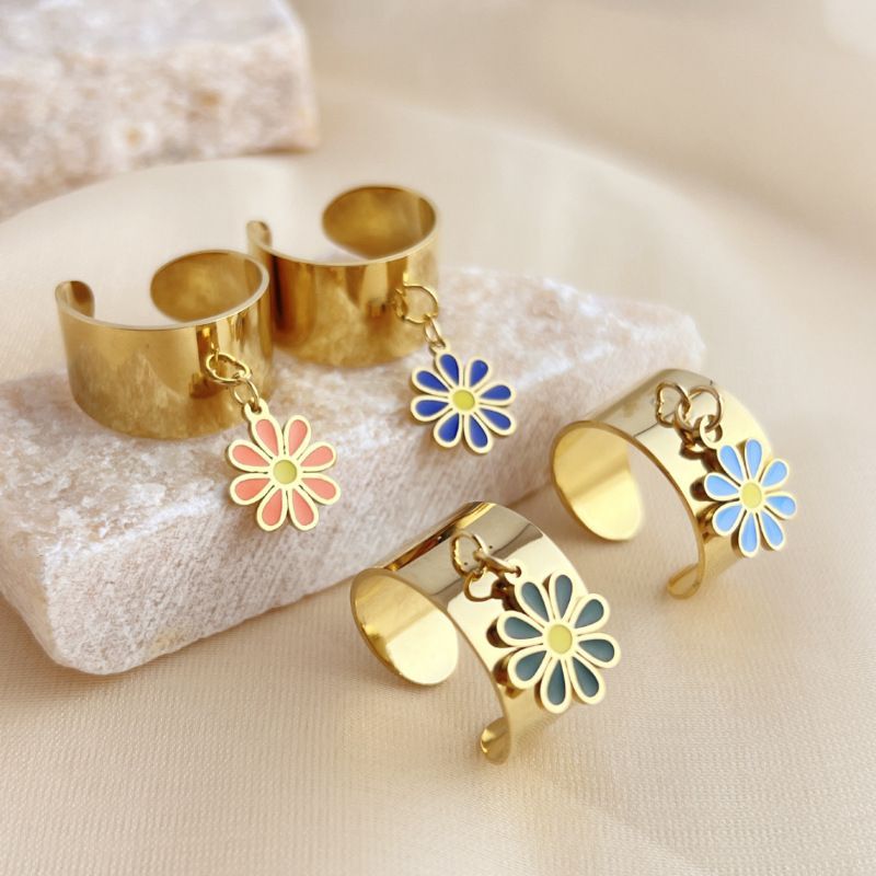 Flower Stainless steel Ring