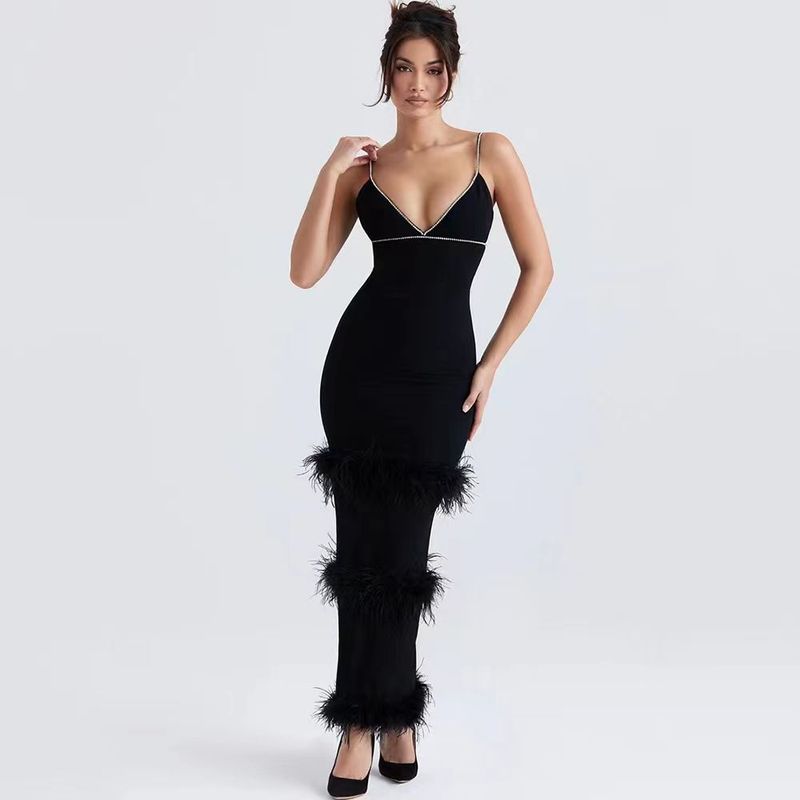 Clásico Negro Elegante Vestido