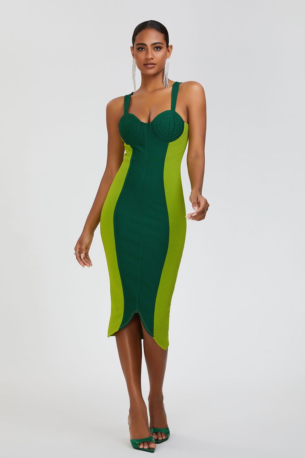 Elegante Vestido  Verde