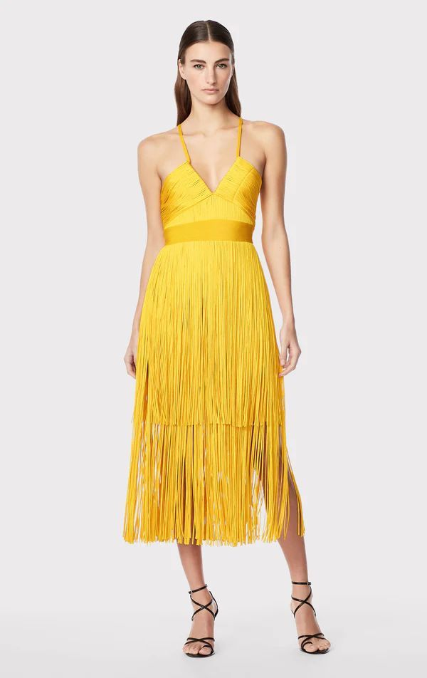 Elegante Amarillo  Vestido