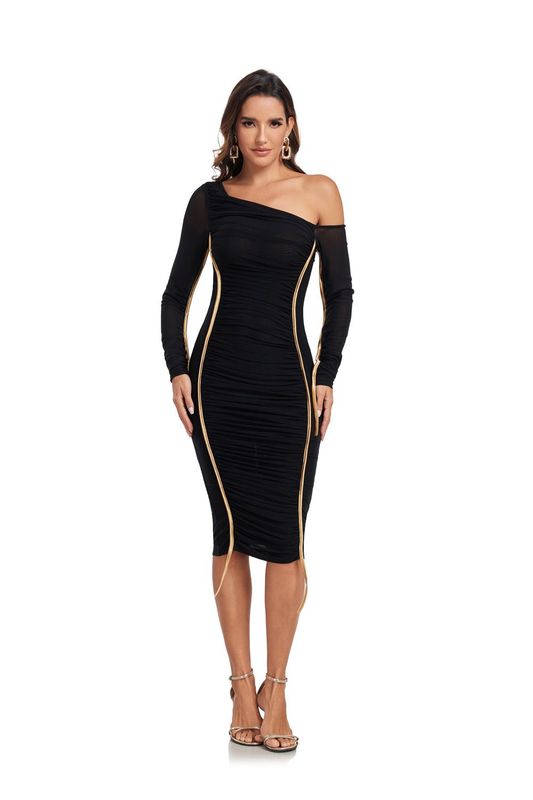 Clásico Q Elegante Negro Vestido