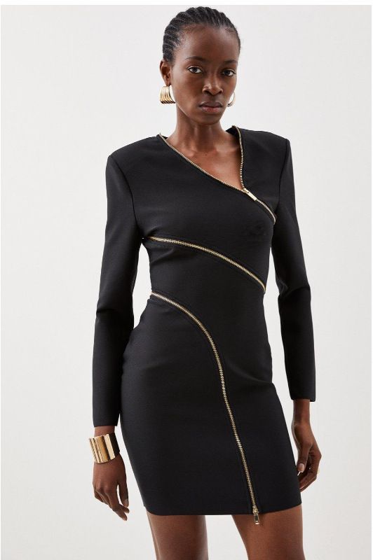 Negro Vestido Diseño Especial