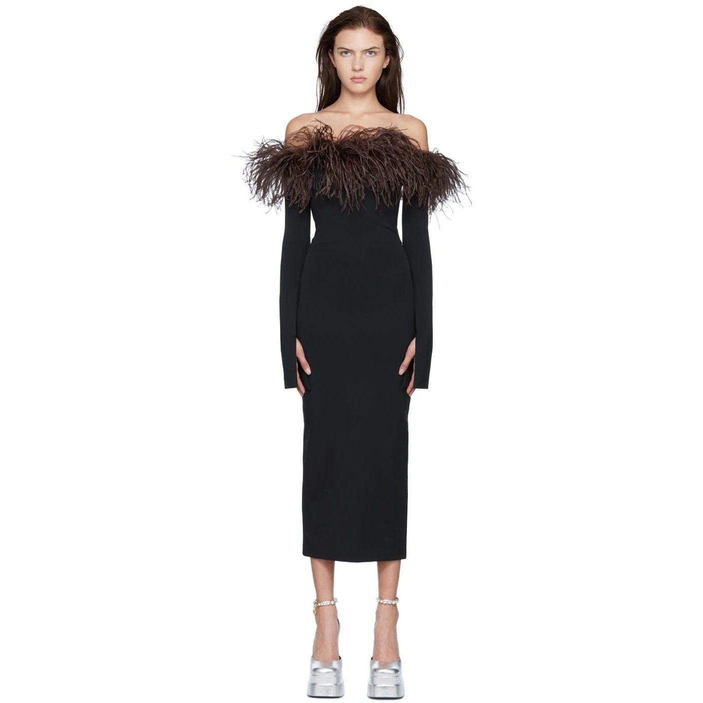 Clásico Negro Q Elegante Vestido Especial Diseño