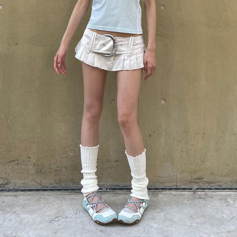 Casual Q Moda De Verano Sexy Blanco Falda