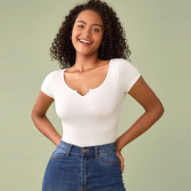 Moda Q Ocio Suavidad  T-Shirt Mujer