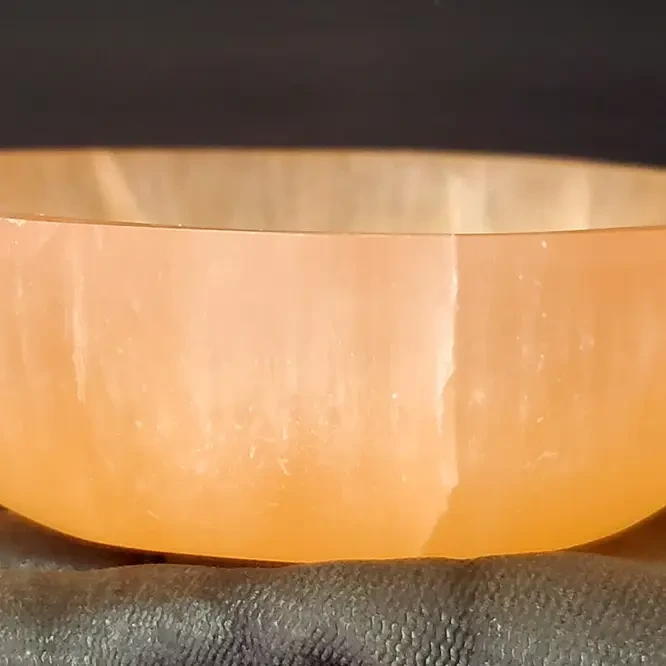 Orange Selenite Bowl 3.5"-4" Diameter