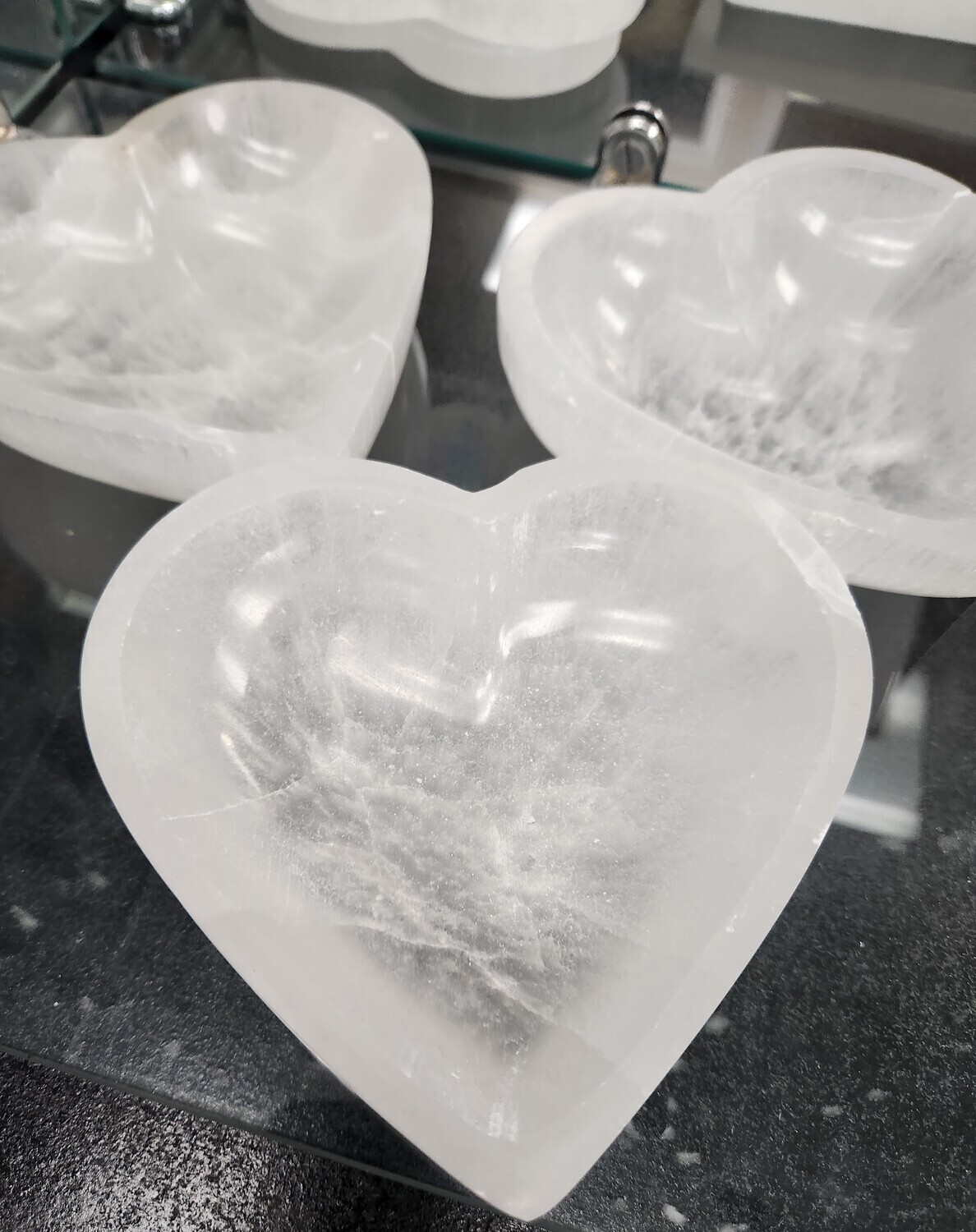 Selenite Heart bowl