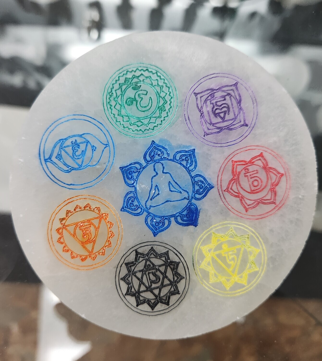 Selenite Charging Plate Circle Chakra