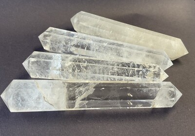Clear Quartz Double Pointed/ 4-5" Avg