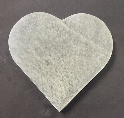 Selenite Charging Plate Heart