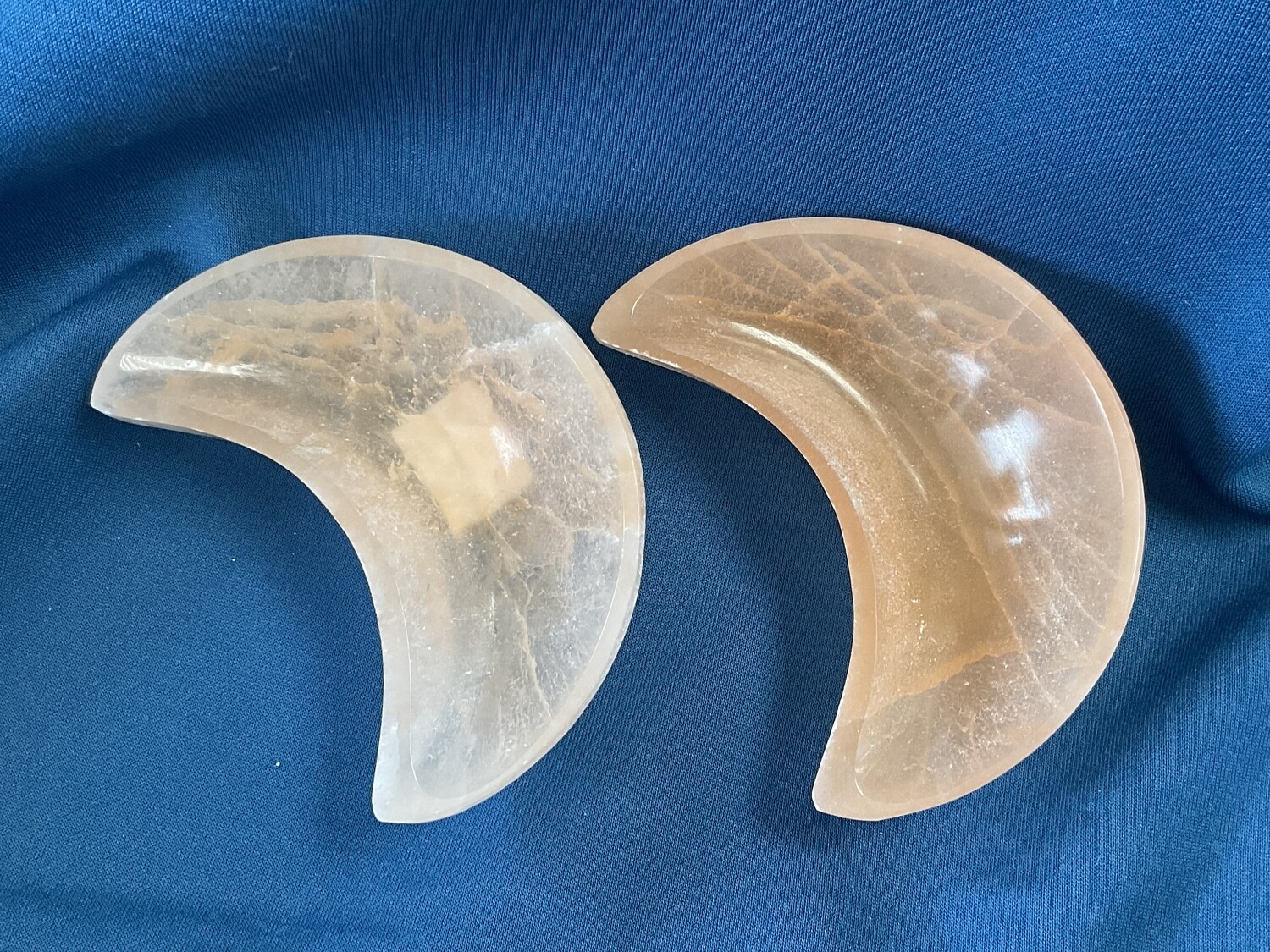 Peach Selenite Moon