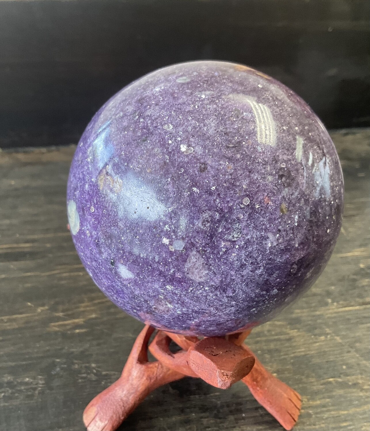 Lepidolite Sphere 1