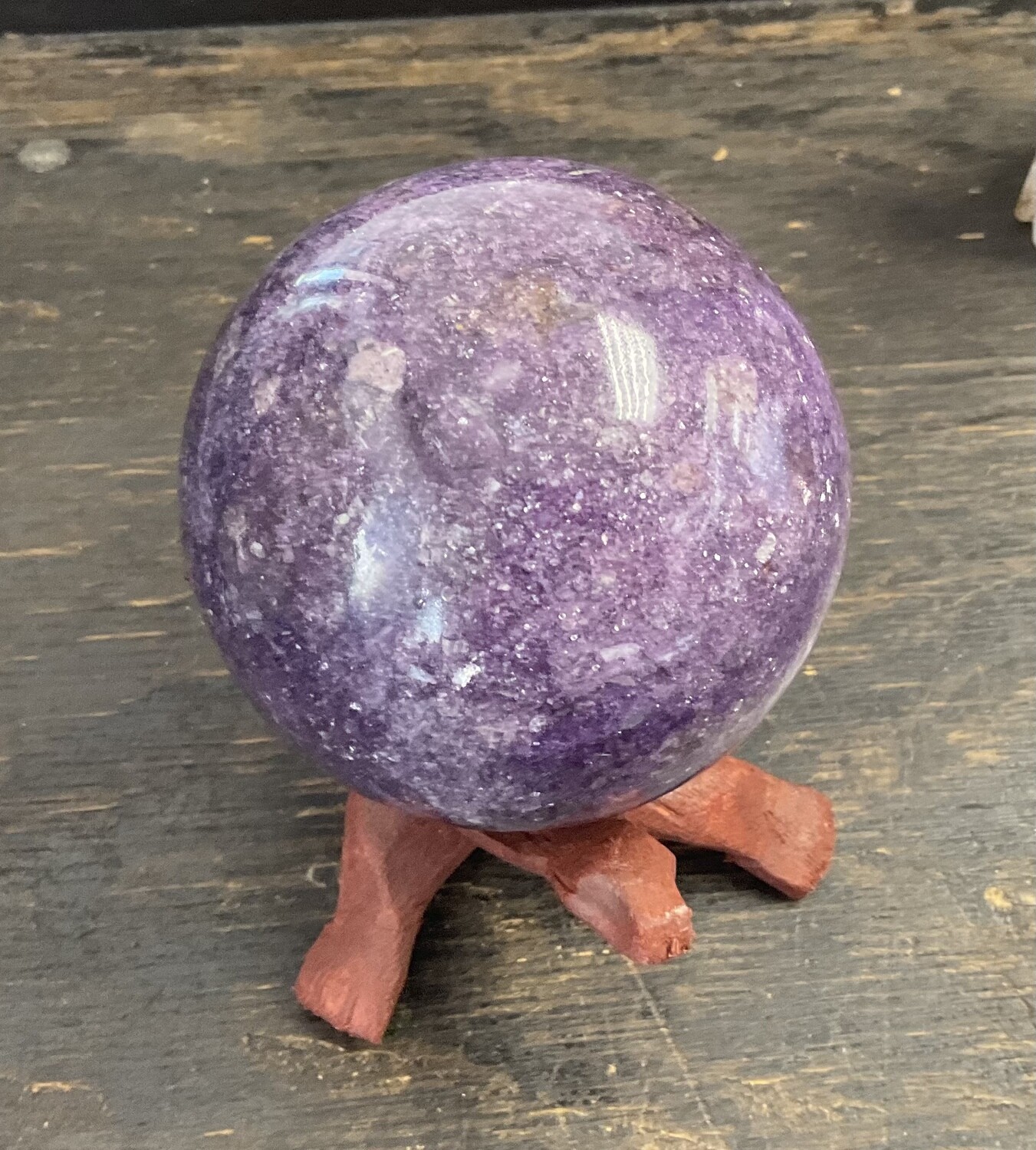 Lepidolite Sphere 2