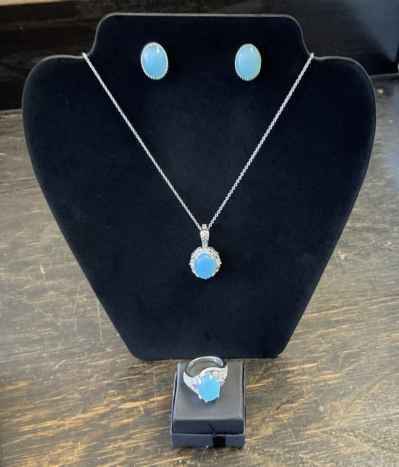 Blue Chalcedony Set 