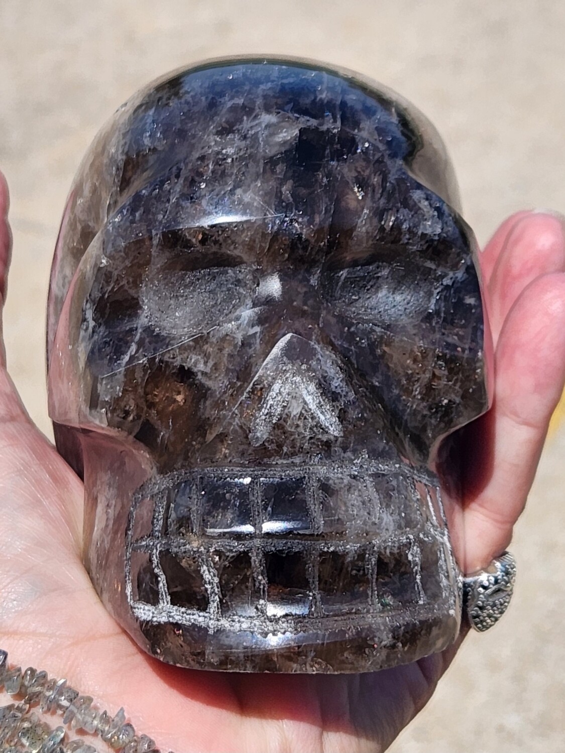 Smokey Quartz Skulls