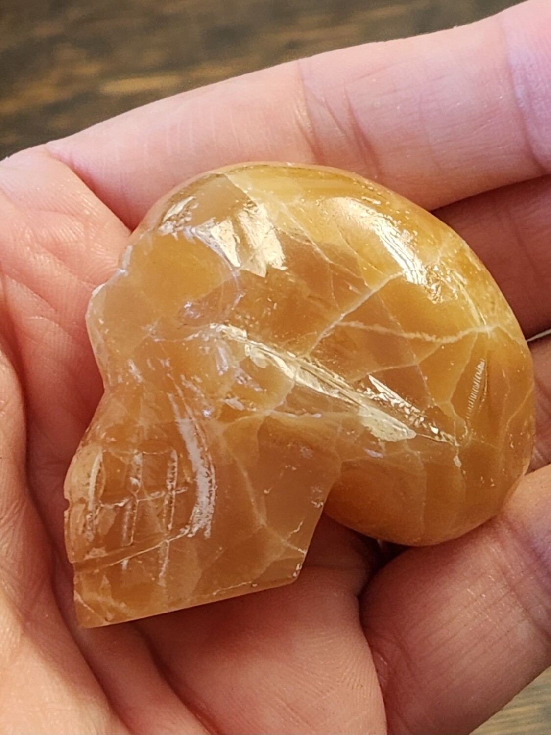 Honey Calcite Skulls