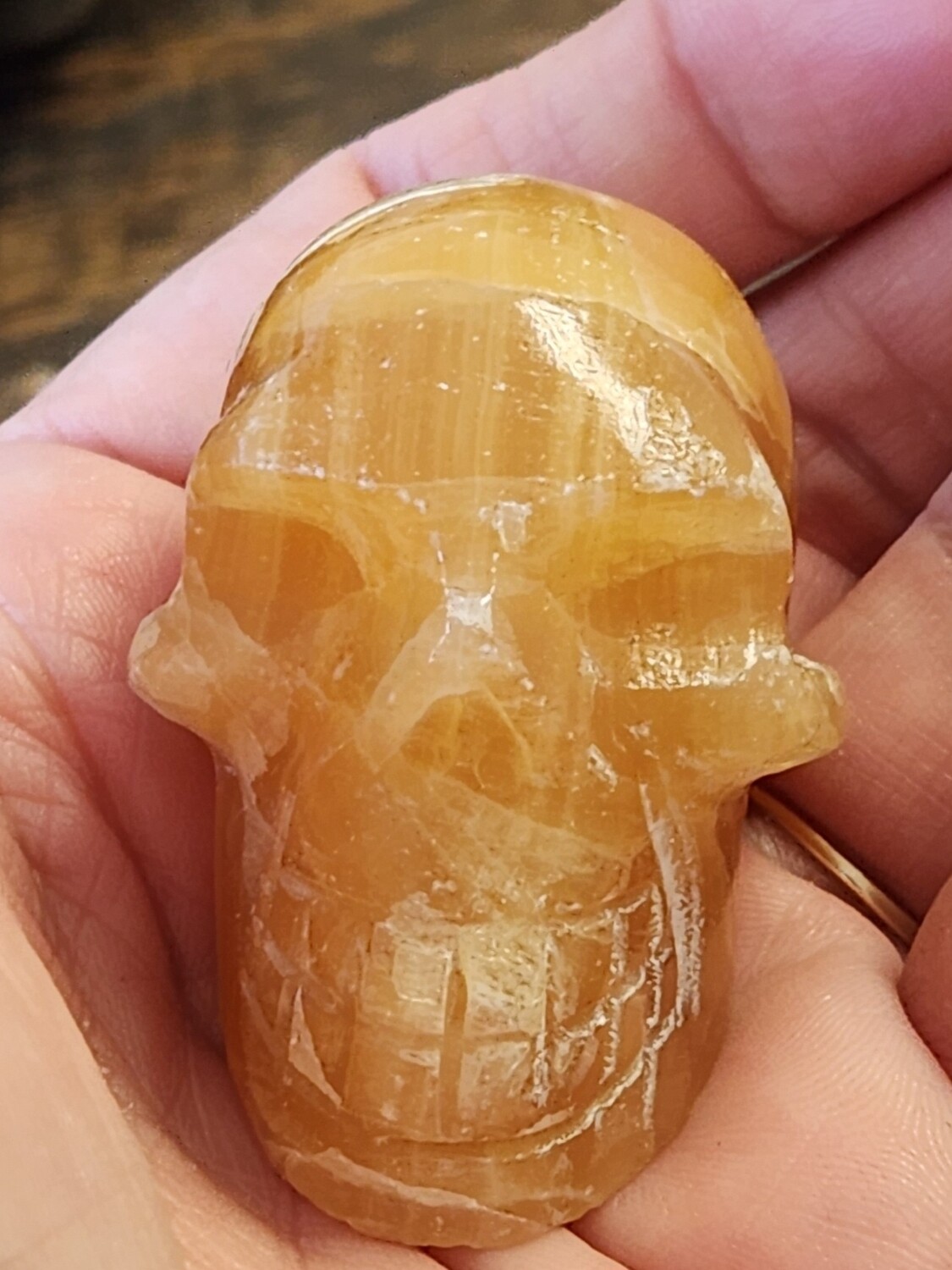 Honey Calcite Skulls