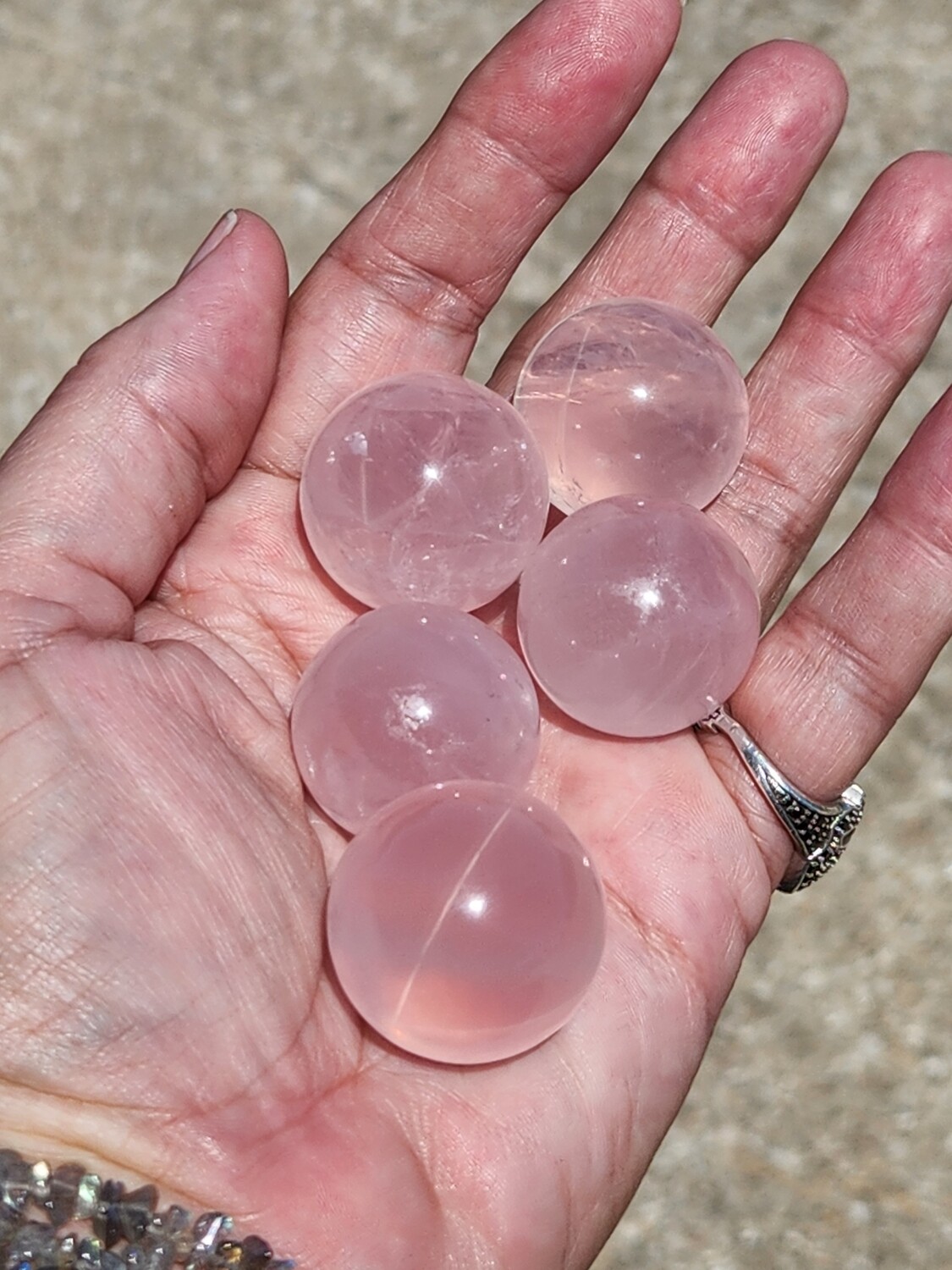 Rose Quartz- STAR Spheres 24-26mm