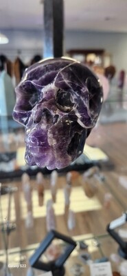 Chevron Amethyst Crystal Skull