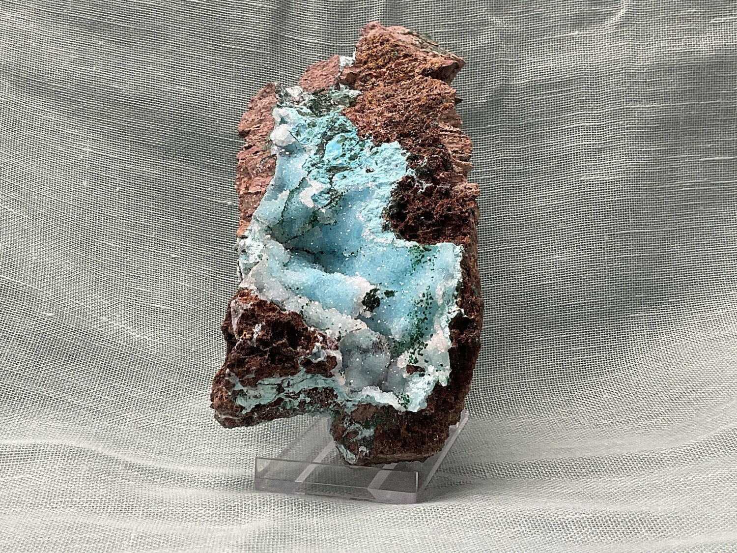 Druzy Chrysocolla W Dioptase- Congo