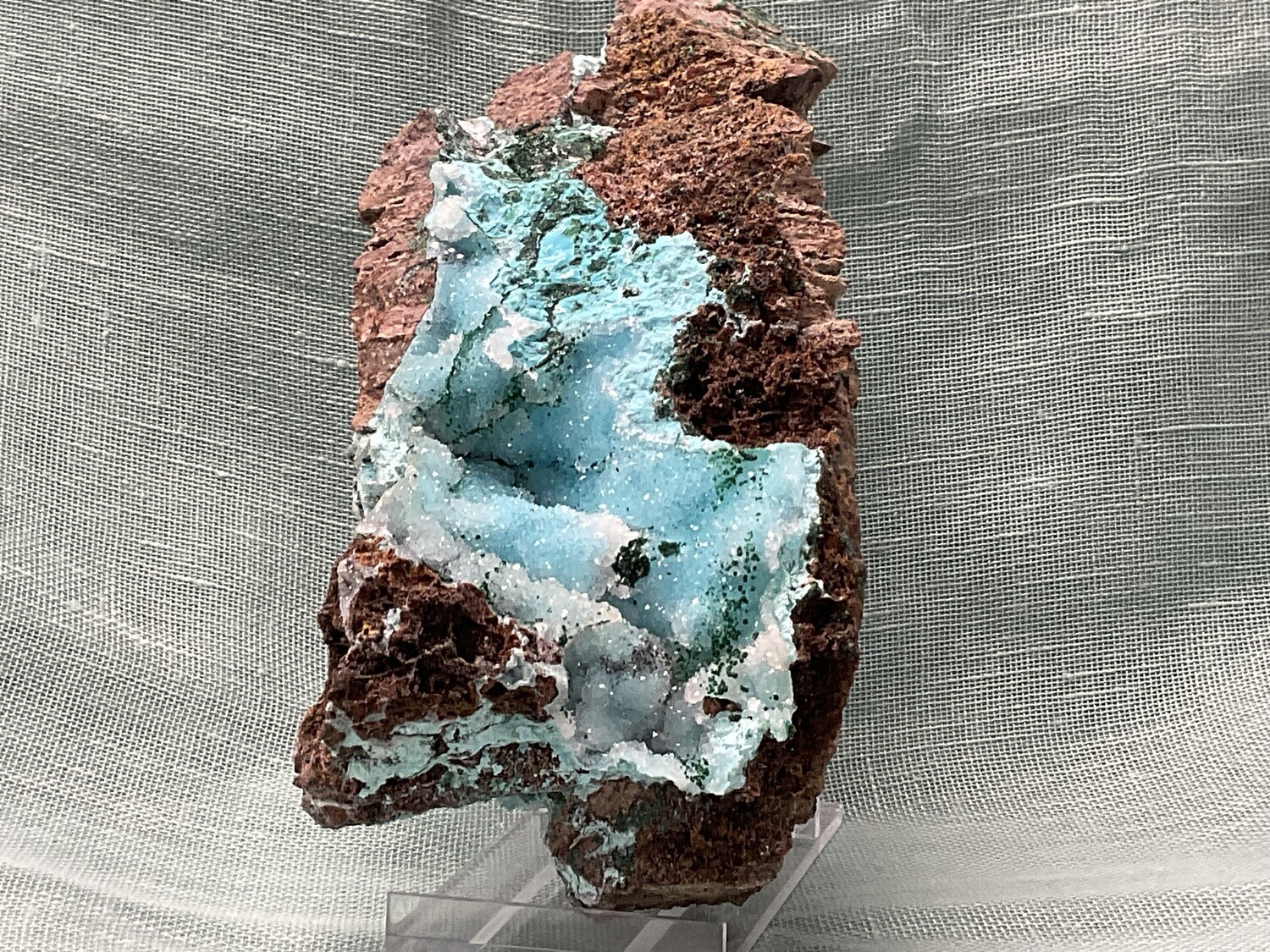 Druzy Chrysocolla W Dioptase- Congo