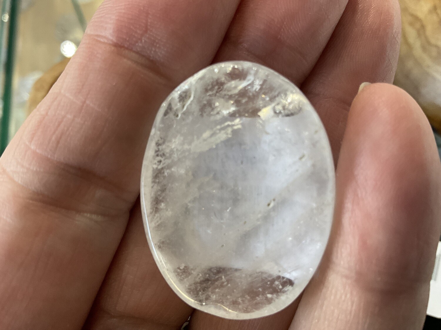 Clear Quartz Worry Stone