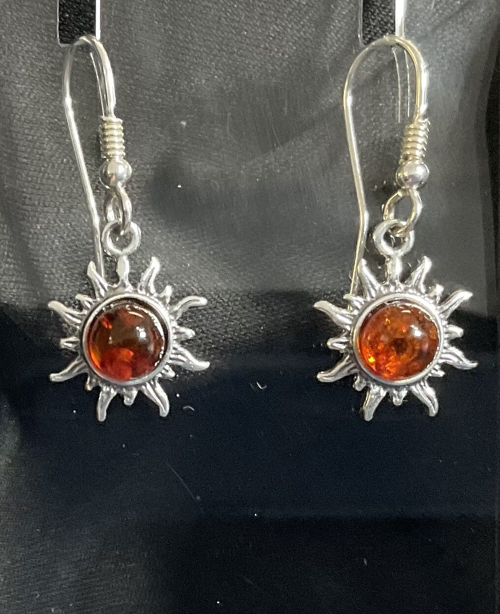 Sun Amber Dangle Earrings