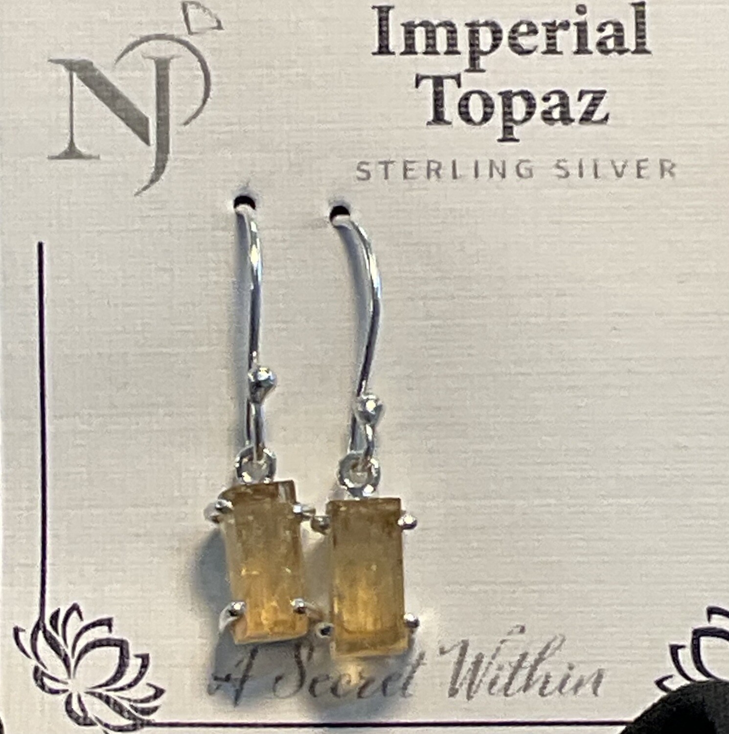 IMPERIAL TOPAZ STERLING SILVER EARRING