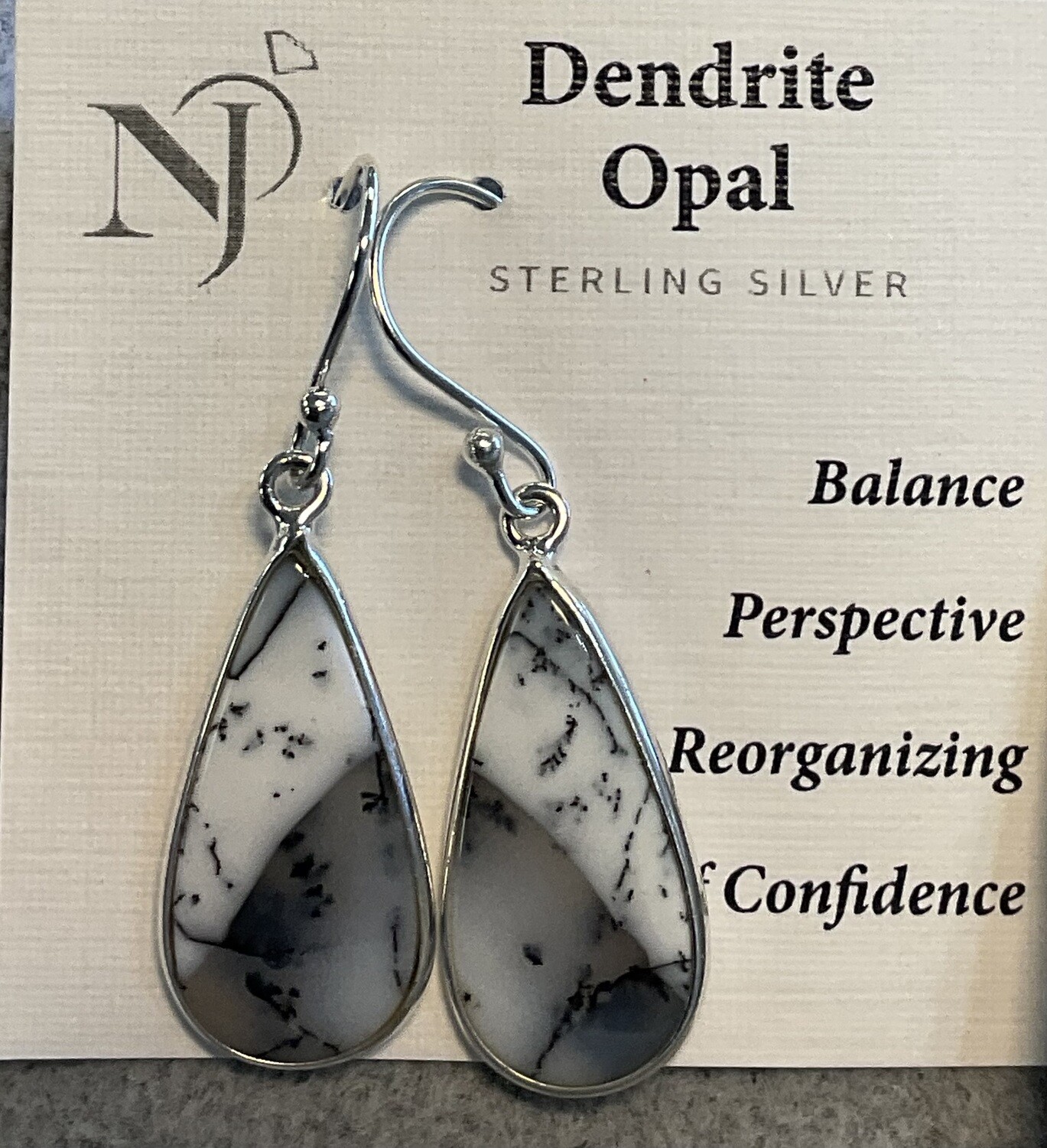 DENDRITE OPAL STERLING SILVER 