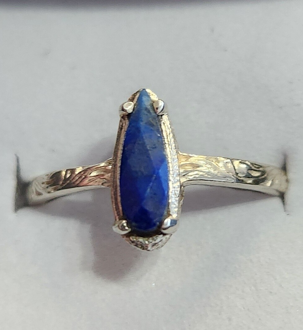 LAPIS CHECKER FILIGREE RING  - 9