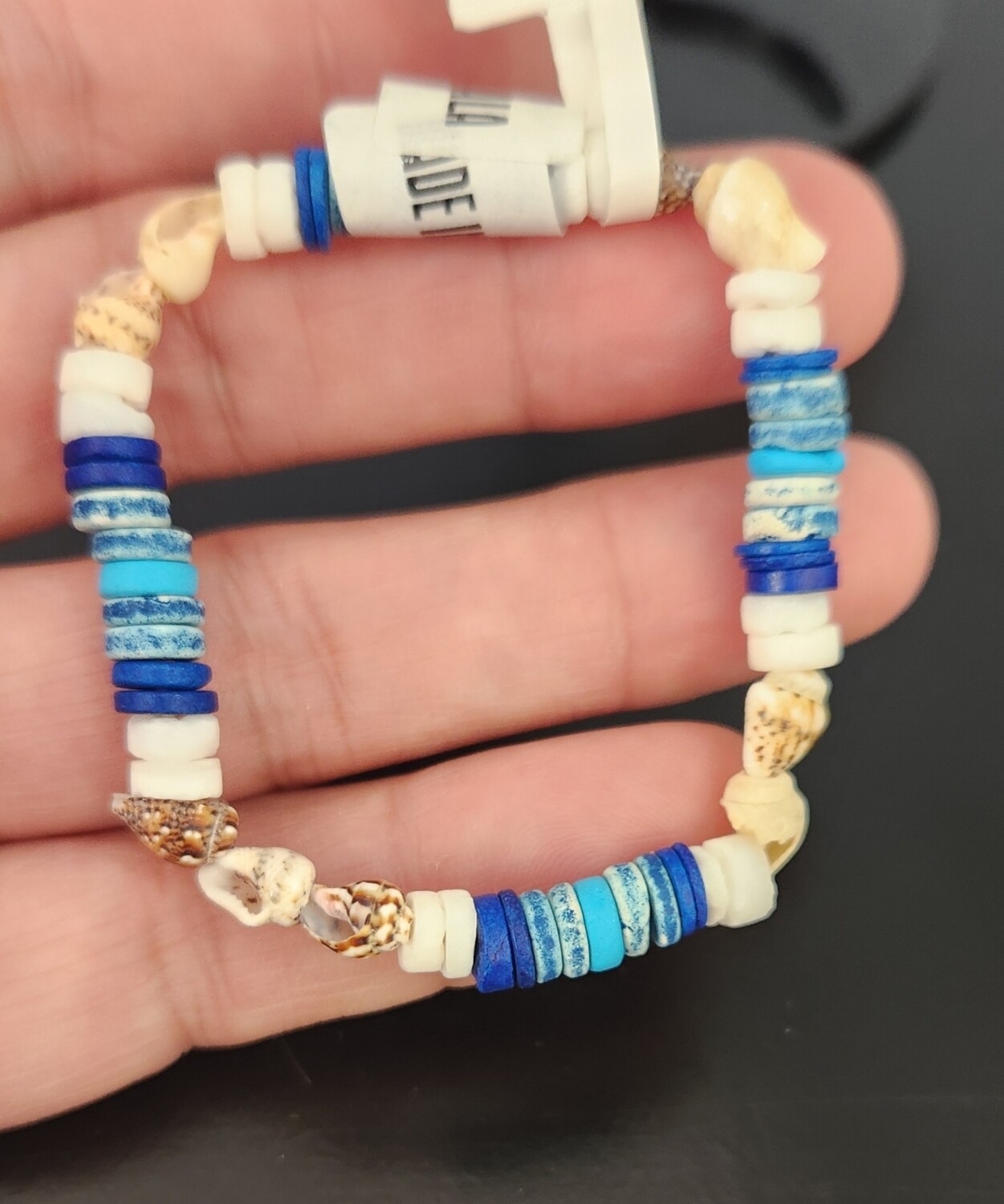 Stretch Conch and Puka Shell Bracelet - PC
