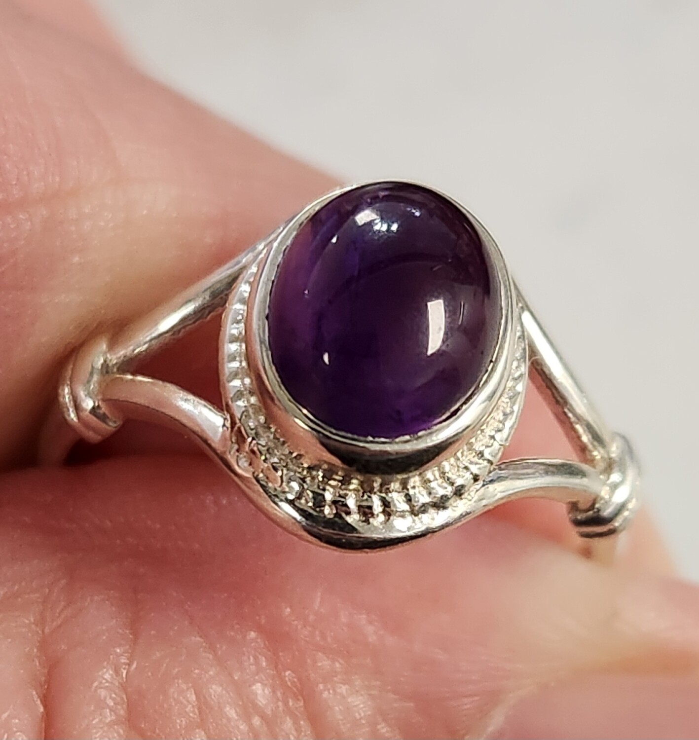 Amethyst Sterling Silver Oval